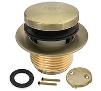 Reinscer 1 juego de desagüe para bañera con placa frontal de rebosadero de acero inoxidable + cobre