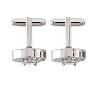 Reinscer 1 Par de Gemelos de Diamantes de Moda Gemelos de Boda para Mujer para Hombre Vestidos de Negocio Regalo Presente ()
