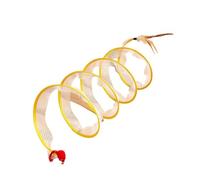 Reinscer 1 pieza de juguete de túnel en espiral para gatos autojugable, juguete de seguridad portátil Cattycoil, accesorio de plástico para mascotas para diversión en interiores, túnel espiral