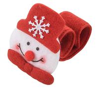 Reinscer 1 pieza de pulsera de Navidad con círculo de palmaditas para niños, regalo de Navidad, muñeco de nieve, muñeco de nieve, juguete de año , decoración de muñeca (modelos de muñeco de nieve