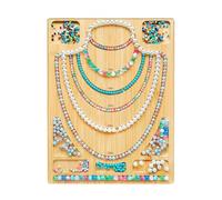 Reinscer 1 placa de cuentas para la fabricación de pulseras y collares con aspecto de madera para la fabricación de joyas, placa de perlas