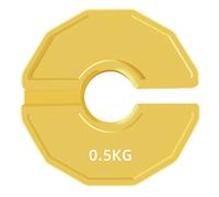 Reinscer 1 unidad Gym Micro Placas de Pesas Peso Fracción de Goma Pesos Amarillo Cadena Add-On Enlace 0,5 kg