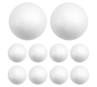 Reinscer 10 adornos navideños de espuma de poliestireno, 6 cm