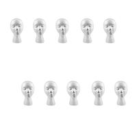 Reinscer 10 piezas 27,5 x 52 cm cabeza de maniquí femenino de espuma (poliestireno) expositores para gorra, auriculares, accesorios para el cabello y pelucas de mujer de espuma de maniquí