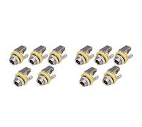 Reinscer 10 piezas 3,5 mm 1/8 mono entrada hembra para guitarra eléctrica bajo auriculares altavoz jack jacks