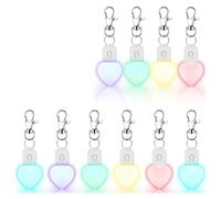 Reinscer 10 piezas de sublimación en iluminado en forma de corazón de sublimación de acrílico en