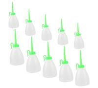Reinscer 10 unidades de aceite para máquina de coser, botella de pegamento, botes de pegamento para manualidades, pequeña botella de aceite, botella de aceite con boquilla larga