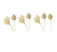 Reinscer 10 unidades de jabalinas de palma secas de boho naturales secas abanicos de palma secas hojas de palma secas hojas de palma con tallo