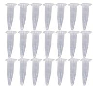 Reinscer 100 unidades de 1,5 ml de laboratorio, reactivo de mini-plástico, vidrio, centrífuga, frascos, tapa a presión, 42 x 11 mm, transparente