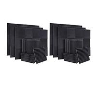 Reinscer 100 unidades de protección acústica de espuma de protección acústica de placas de protección de sonido para de estudio de techo, 1 x 12 x 12