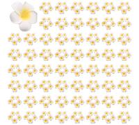 Reinscer 1000 piezas de espuma hawaiana frangipani flores de plumeria artísticas hojas flores sombrero sombrero DIY boda decoración 5 cm
