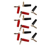 Reinscer [12 Pack Hi-end Cobre Derecho/90 Degree Tornillos Tipo Conector/Cable de altavoz Conector [Banana de L]
