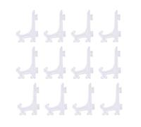 Reinscer 12 platos de 3 caballetes de plástico o soportes para platos (transparente)