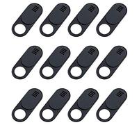Reinscer , 12 unidades Ultra DüNn Design Web Camera Cover Protector de pantalla para ordenador portátil, PC, ordenador, Pro Negro