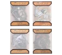 Reinscer 120 piezas de accesorios para diario Steampunk, pequeños materiales vintage para álbumes de recortes, papel para kit de diario