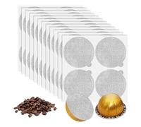Reinscer 120 sellos de tapas de papel de aluminio reutilizables cápsulas y cápsulas de café para Vertuoline Vertuo, tapas reutilizables de 62 mm