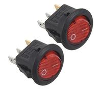 Reinscer 2 interruptores basculantes bipolares, de 3 rojos 20 mm