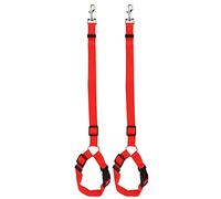 Reinscer 2 paquetes de correas para perros y gatos, reposacabezas de coche, ajustable, tela de nailon, soporte para perros, cinturón de seguridad, color rojo