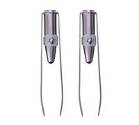 Reinscer 2 pinzas de acero inoxidable para cejas y luz LED