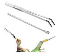 Reinscer 2 pinzas de acero inoxidable para tanque de reptiles, alicates para acuario, alicates de alimentación de terrario