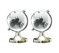 Reinscer 2 pisapapeles de cristal helado con soporte para el mundo