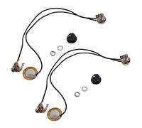 Reinscer 2 Unidades 27 mm Guitarra Piezo Amplificador Precableado con 6,35 mm Salida Hembra