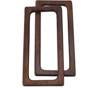 Reinscer 2 unidades de 20 cm rectángulo de madera DIY costura pinzas bolso asas para la fabricación de accesorios de bolso