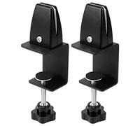 Reinscer 2 unidades de escritorio de oficina, separador, abrazadera, protección de vista, soporte de clip para pantalla, deflector de sonido, abrazadera para abrazadera de mesa, color negro
