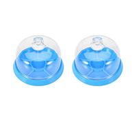 Reinscer 2 x 6 ranuras caja protectora del reloj con herramienta de reparación de movimiento bandeja herramientas de reparación de joyería herramienta de reparación , azul y transparente.,