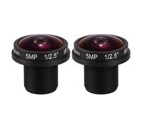 Reinscer 2 x HD ojo de CCTV 5MP 1,8 mm M12 x 0,5 soporte 1/2,5 F2.0 180 grados para videovigilancia cámara CCTV