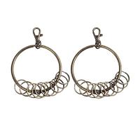 Reinscer 2 x mosquetón tono bronce 10 lazos anillo 7,6 cm