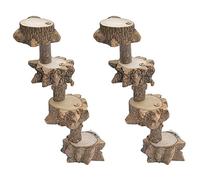 Reinscer 2 x Plataforma de perca parque infantil para periquitos, jaulas Naturaleza Juego Stand Loro Barras planas para pájaros de tamaño mediano