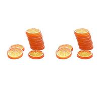 Reinscer 20 Piezas Falso Rebanada De Limón Fruta Artificial Alta Simulación Modelo Realista Para Decoración Del Hogar Naranja