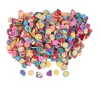 Reinscer 2000 piezas 3D flor de fruta discos de arcilla suave para arcilla suave, bricolaje, decoraciones de arte de uñas