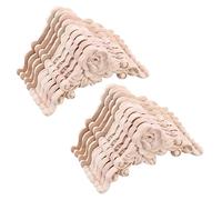 Reinscer 20PCS Floral tallado Decal Corner Applique decorar figuras de madera gabinete