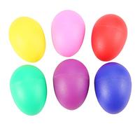 Reinscer 24 piezas huevo coctelera conjunto huevos de Pascua maracas huevos musicales huevos de plástico para accesorios favoritos juguetes musicales, 6 colores