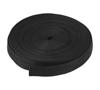 Reinscer 25Mmx20M Rollo de Correa de Cinta de Nylon para la Correa de la Correa de la Correa del Bolso Que Hace el Arte DIY - Negro