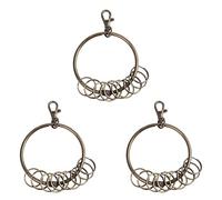 Reinscer 3 mosquetones de bronce con 10 lazos, 7,6 cm