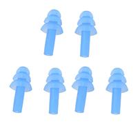 Reinscer 3 pares de tapones de silicona flexibles para nadar, azul