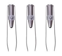 Reinscer 3 pinzas de acero inoxidable para pestañas y luz LED