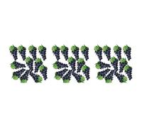 Reinscer 30 paquetes de uvas negras artificiales frutas falsas hogar cocina decoración de boda fotografía