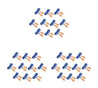Reinscer 30 tapones de silicona de seguridad para los oídos, protección auditiva con cordón, reducción de ruido para dormir en casa, azul y naranja