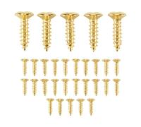 Reinscer 30 tornillos de golpeador dorado para guitarra eléctrica Strat/Tele