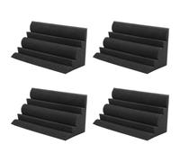 Reinscer 4 Piezas Corner Trap Studio Sound Absorption Foam 12 x 12 x 24cm