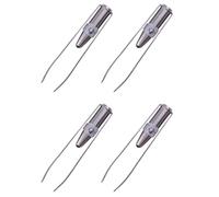 Reinscer 4 pinzas de acero inoxidable para pestañas y luz LED