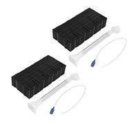 Reinscer 40 filtros de suelo de plástico negro para acuario, conducto de aire y tubo