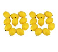 Reinscer 40 piezas de limones artificiales falsos limones falsos frutas de limón en amarillo 3 x 2