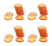 Reinscer 40 unidades de rodaja de limón falsa fruta artística de alta simulación realista modelo para decoración del hogar naranja