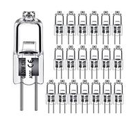 Reinscer 40 unidades G4 12 V 20 W Bombilla halógena G4 12 V Bombilla de cristal Bombilla halógena 20W 12V Bombillas halógenas