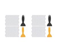 Reinscer 48 pegatinas antideslizantes para la ducha con 4 rascadores, tiras antideslizantes, base para suelo de bañera, cinta adhesiva, alfombrilla